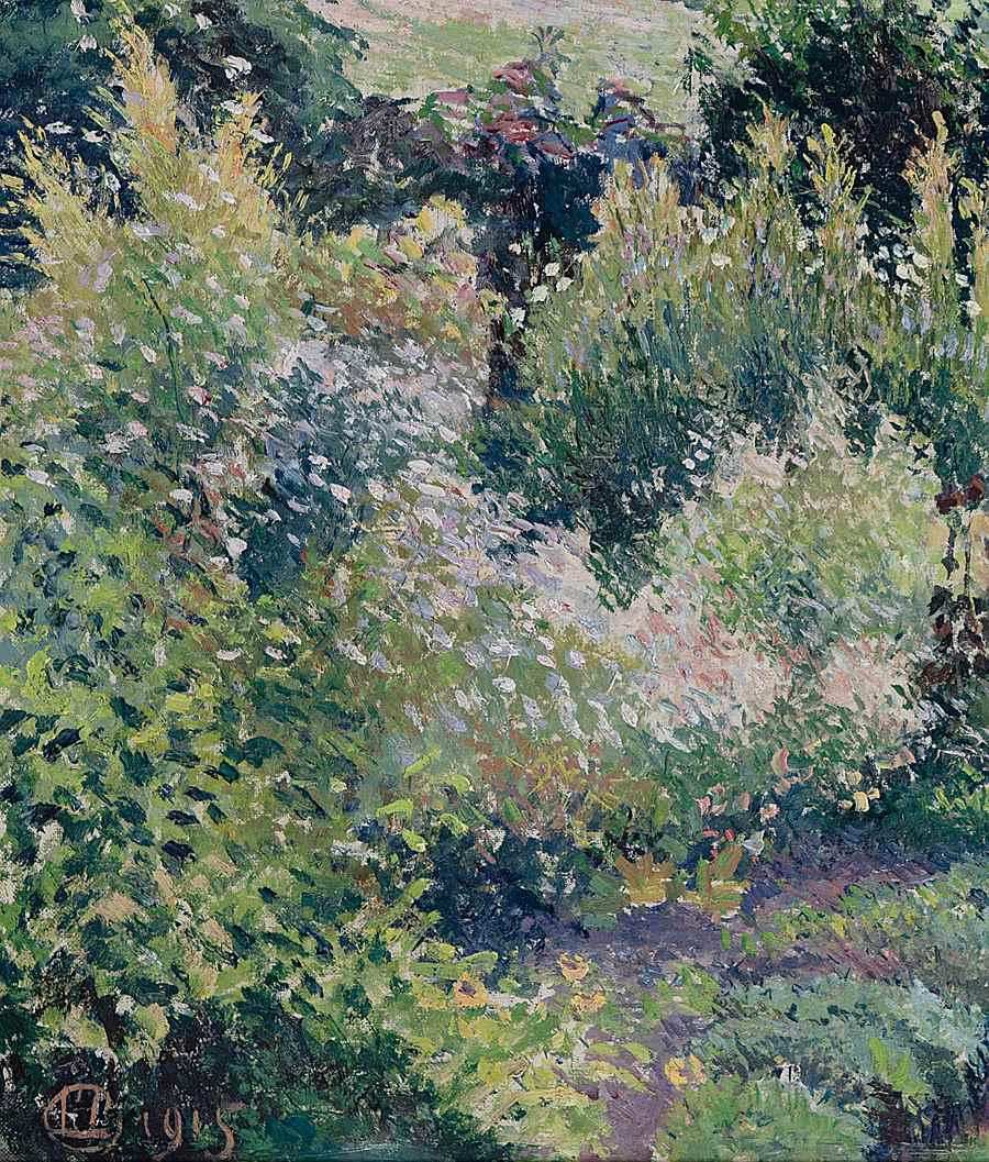 Garden in Autumn, Fishpond - Lucien Pissarro (1863 - 1944)